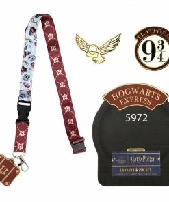 Bioworld Harry Potter Hogwarts Express Lapel Pins And Lanyard Box Set