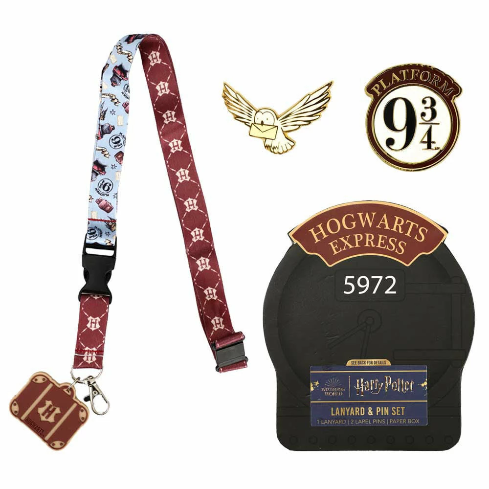 Bioworld Harry Potter Hogwarts Express Lapel Pins And Lanyard Box Set 1 Bioworld Harry Potter Hogwarts Express Lapel Pins And Lanyard Box Set