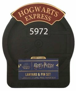 Bioworld Harry Potter Hogwarts Express Lapel Pins And Lanyard Box Set