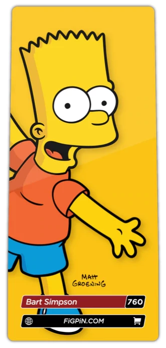 THE SIMPSONS BART SIMPSON #760 - FiGPiN 2 THE SIMPSONS BART SIMPSON #760 - FiGPiN