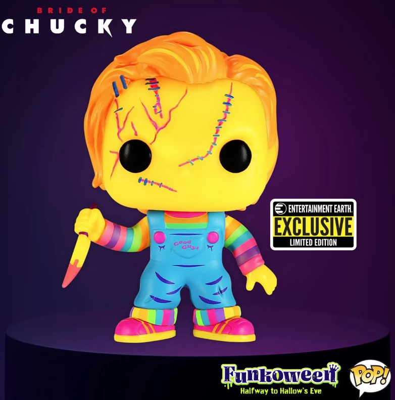 Funko CHUCKY BLACK LIGHT - CHILD'S PLAY - ENTERTAINMENT EARTH EXCLUSIVE 2 Funko CHUCKY BLACK LIGHT - CHILD'S PLAY - ENTERTAINMENT EARTH EXCLUSIVE
