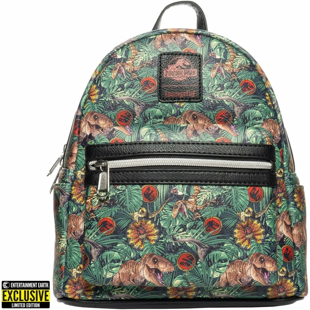 Loungefly Jurassic Park Dinosaur Jungle Mini-Backpack - Entertainment Earth Exclusive 1 Loungefly Jurassic Park Dinosaur Jungle Mini-Backpack - Entertainment Earth Exclusive