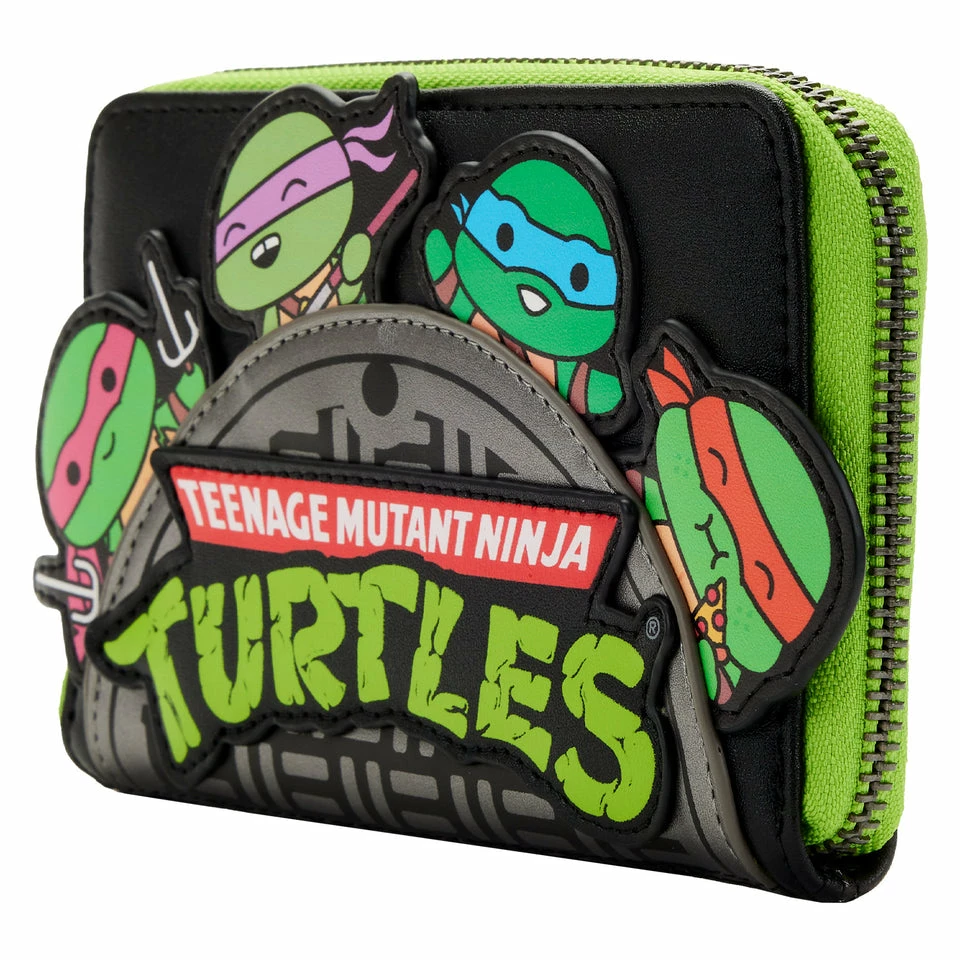 Loungefly Teenage Mutant Ninja Turtles Sewer Cap Zip Around Wallet 3 Loungefly Teenage Mutant Ninja Turtles Sewer Cap Zip Around Wallet