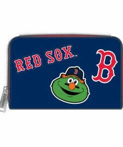 Loungefly MLB Boston Red Sox Patches Zip Around Wallet