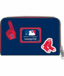 Loungefly MLB Boston Red Sox Patches Zip Around Wallet