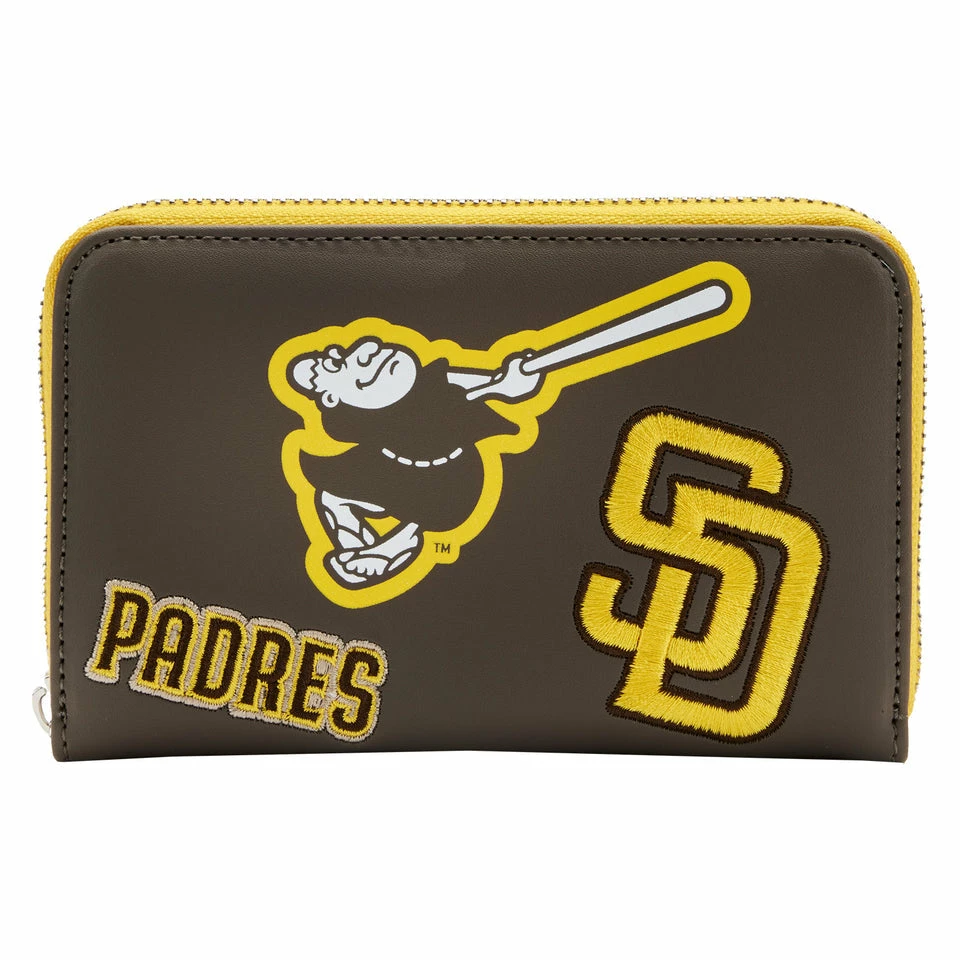 Loungefly MLB SD Padres Patches Zip Around Wallet 1 Loungefly MLB SD Padres Patches Zip Around Wallet
