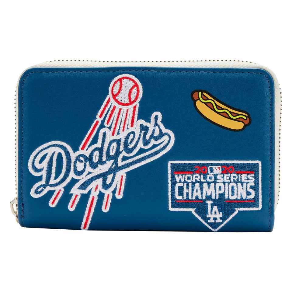 Loungefly MLB LA Dodgers Patches Zip Around Wallet 1 Loungefly MLB LA Dodgers Patches Zip Around Wallet