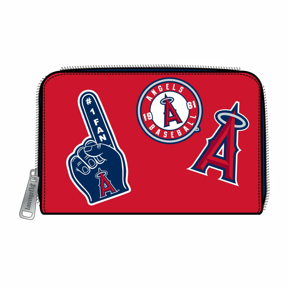 Loungefly MLB LA Angels Patches Zip Around Wallet 1 Loungefly MLB LA Angels Patches Zip Around Wallet