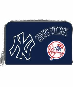 Loungefly MLB NY Yankees Patches Zip Around Wallet