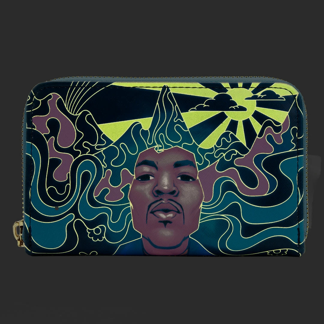 Loungefly Jimi Hendrix Psychedelic Landscape Zip Around Wallet 2 Loungefly Jimi Hendrix Psychedelic Landscape Zip Around Wallet