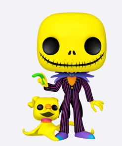 Funko 10" JACK SKELLINGTON WITH ZERO (BLACK LIGHT) - THE NIGHTMARE BEFORE CHRISTMAS