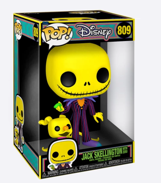 Funko 10" JACK SKELLINGTON WITH ZERO (BLACK LIGHT) - THE NIGHTMARE BEFORE CHRISTMAS 2 Funko 10" JACK SKELLINGTON WITH ZERO (BLACK LIGHT) - THE NIGHTMARE BEFORE CHRISTMAS