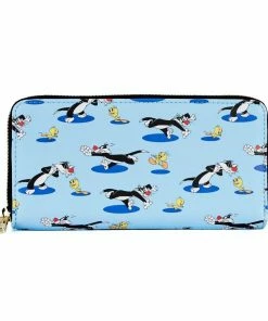 Loungefly Looney Tunes Tweety & Sylvester AOP Zip Around Wallet