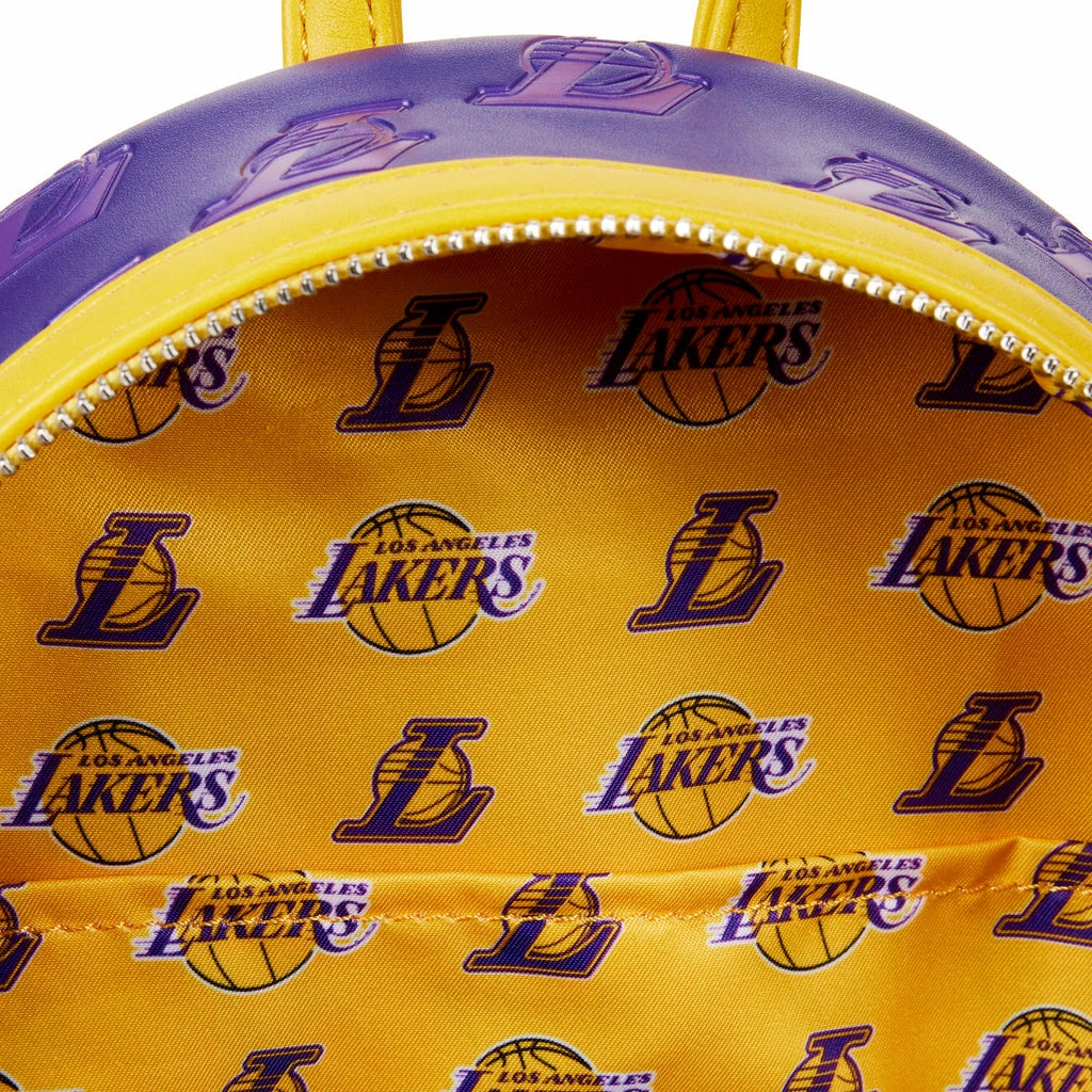 Loungefly NBA Los Angeles Lakers Logo Mini Backpack 5 Loungefly NBA Los Angeles Lakers Logo Mini Backpack