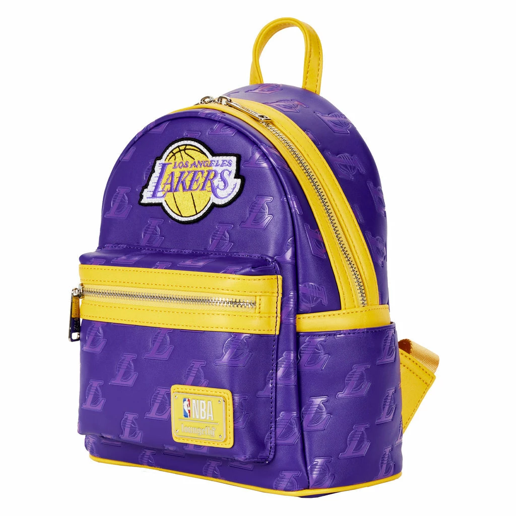 Loungefly NBA Los Angeles Lakers Logo Mini Backpack 4 Loungefly NBA Los Angeles Lakers Logo Mini Backpack