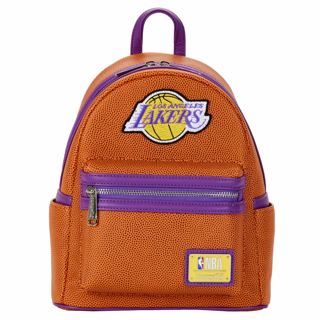 Loungefly NBA Los Angeles Lakers Basketball Logo Mini Backpack 1 Loungefly NBA Los Angeles Lakers Basketball Logo Mini Backpack