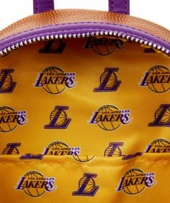 Loungefly NBA Los Angeles Lakers Basketball Logo Mini Backpack 7 Loungefly NBA Los Angeles Lakers Basketball Logo Mini Backpack