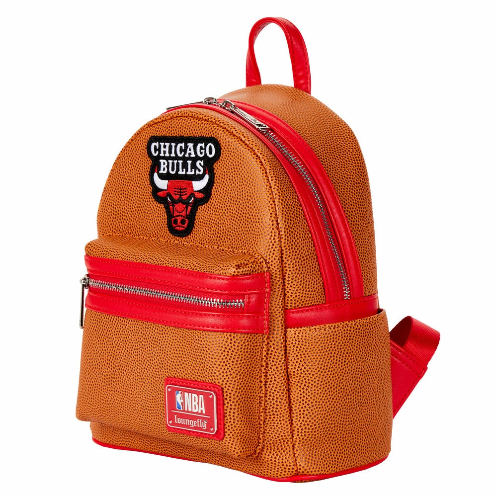 Loungefly NBA Chicago Bulls Basketball Logo Mini Backpack 3 Loungefly NBA Chicago Bulls Basketball Logo Mini Backpack