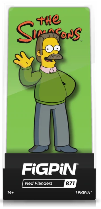THE SIMPSONS NED FLANDERS - FiGPiN 3 THE SIMPSONS NED FLANDERS - FiGPiN