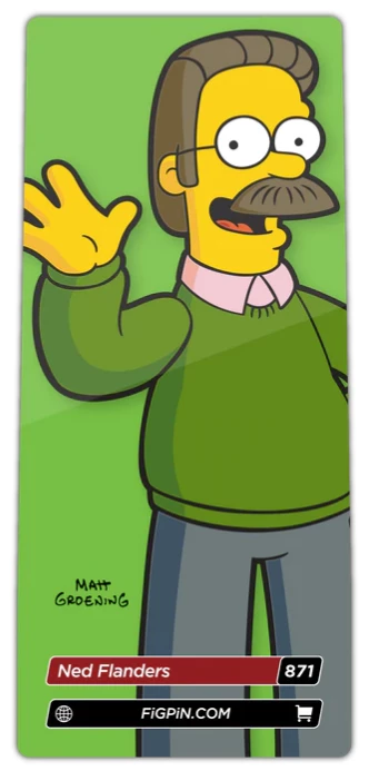 THE SIMPSONS NED FLANDERS - FiGPiN 2 THE SIMPSONS NED FLANDERS - FiGPiN