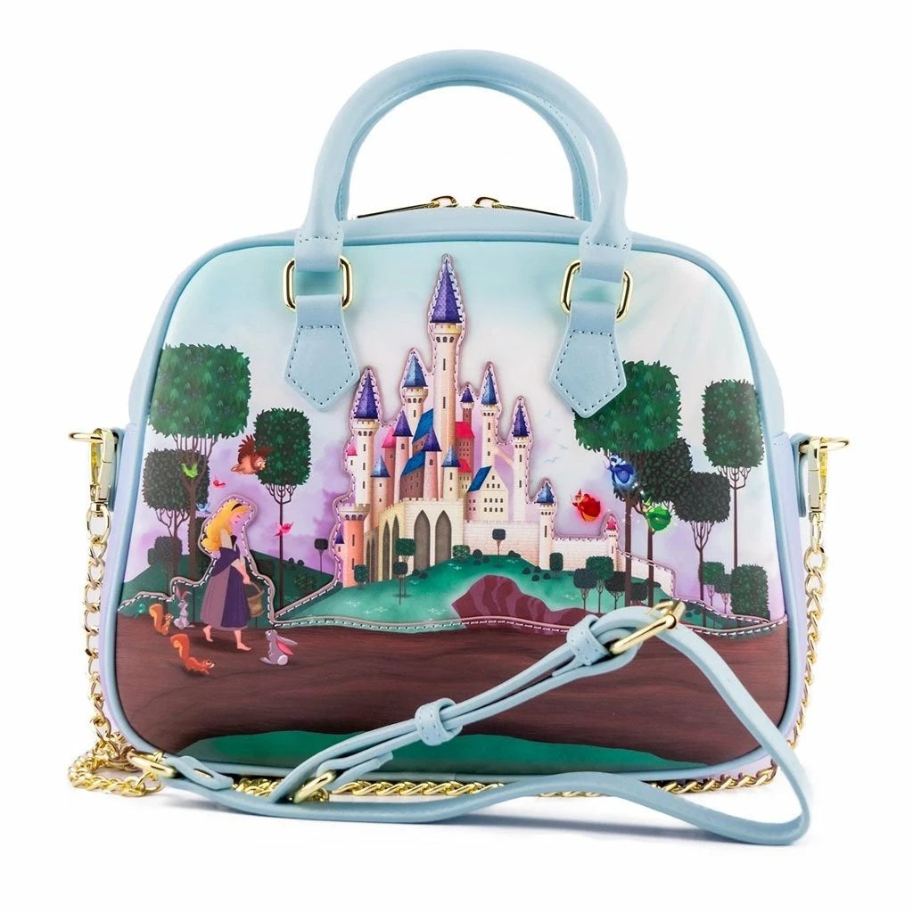 Loungefly Disney Princess Castle Series Sleeping Beauty Crossbody 1 Loungefly Disney Princess Castle Series Sleeping Beauty Crossbody