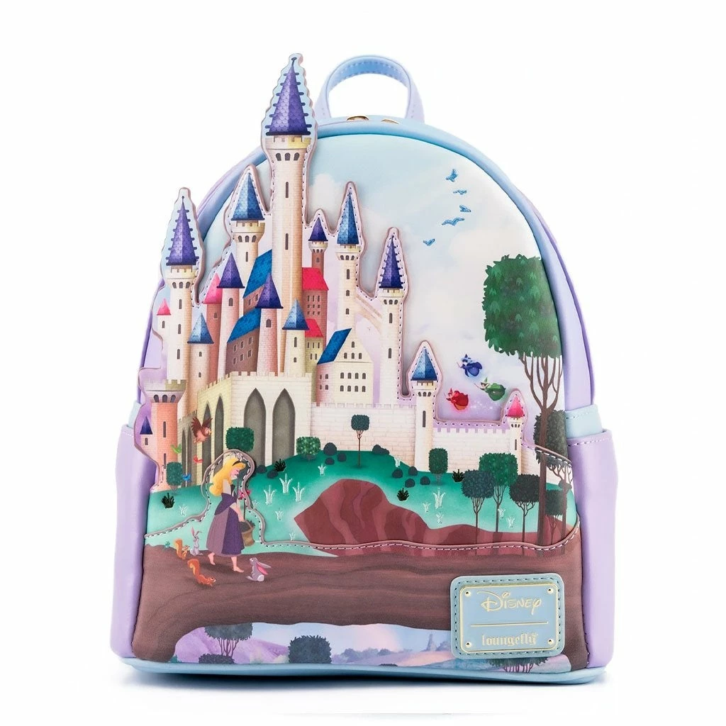 Loungefly Disney Princess Castle Series Sleeping Beauty Mini Backpack 1 Loungefly Disney Princess Castle Series Sleeping Beauty Mini Backpack