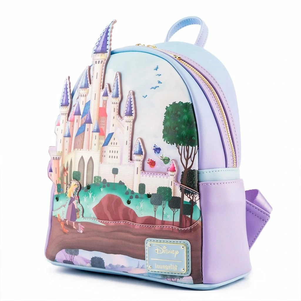 Loungefly Disney Princess Castle Series Sleeping Beauty Mini Backpack 2 Loungefly Disney Princess Castle Series Sleeping Beauty Mini Backpack