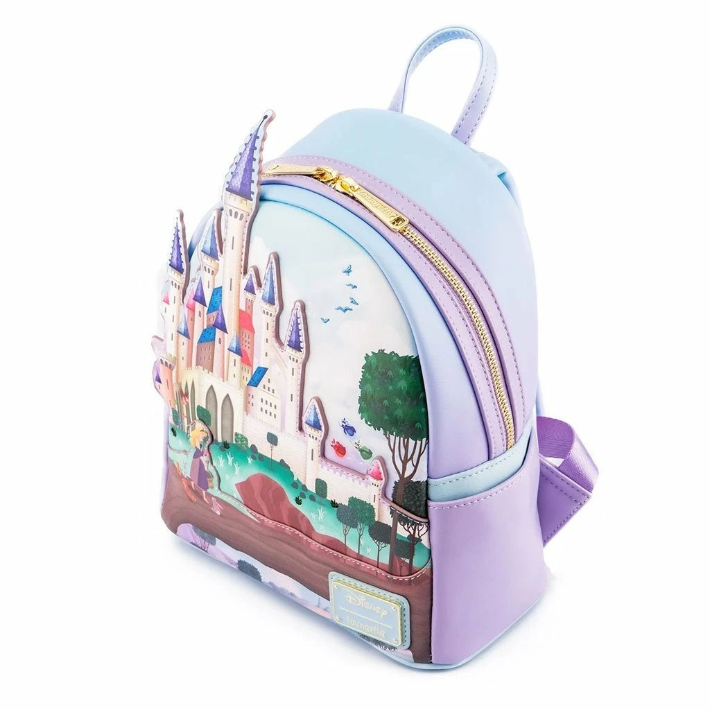 Loungefly Disney Princess Castle Series Sleeping Beauty Mini Backpack 3 Loungefly Disney Princess Castle Series Sleeping Beauty Mini Backpack