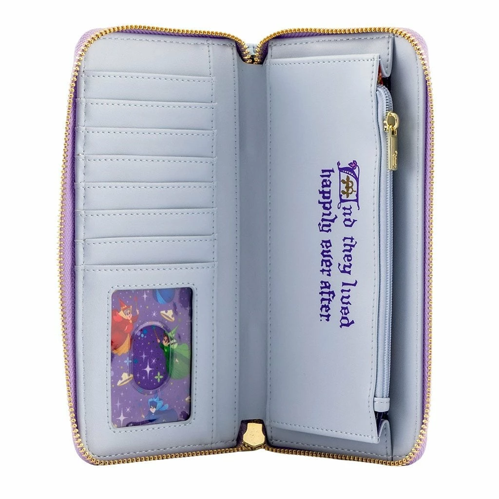 Loungefly Disney Princess Castle Series Sleeping Beauty Zip Around Wallet 4 Loungefly Disney Princess Castle Series Sleeping Beauty Zip Around Wallet