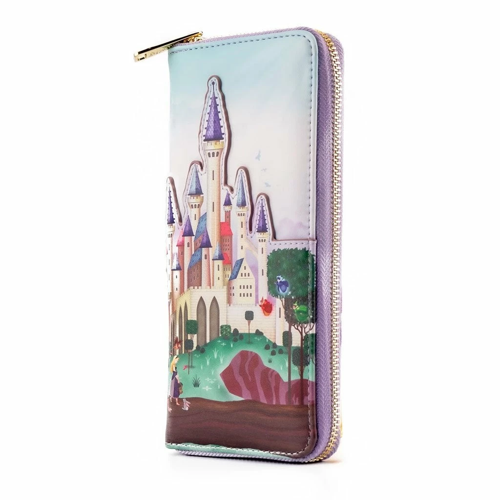 Loungefly Disney Princess Castle Series Sleeping Beauty Zip Around Wallet 2 Loungefly Disney Princess Castle Series Sleeping Beauty Zip Around Wallet