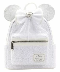 Loungefly Disney Minnie Sequin Wedding Mini Backpack