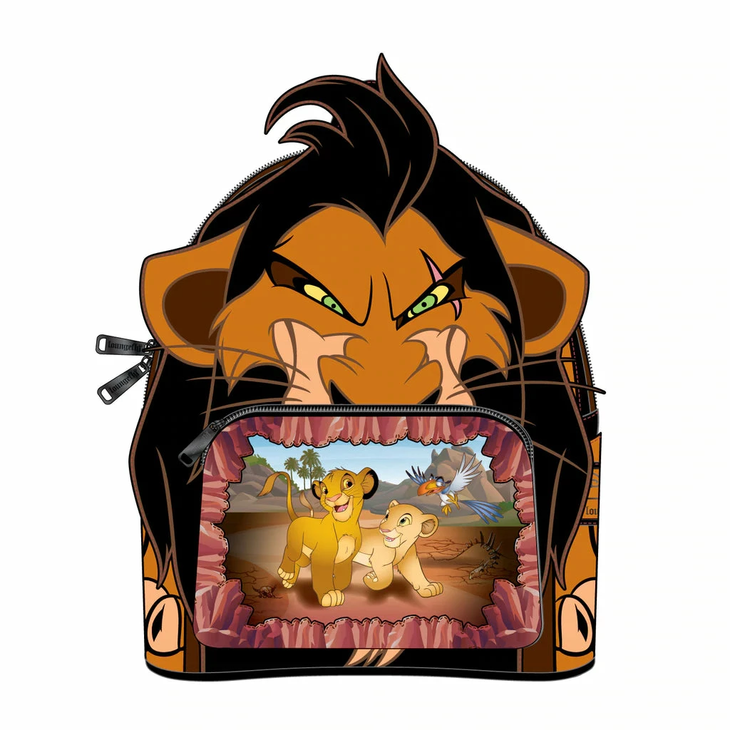 Loungefly Lion King Scar Villains Scene Mini Backpack 1 Loungefly Lion King Scar Villains Scene Mini Backpack