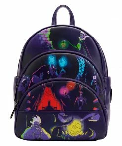 Loungefly Disney Villains Triple Pocket Glow In The Dark Mini Backpack