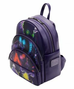 Loungefly Disney Villains Triple Pocket Glow In The Dark Mini Backpack