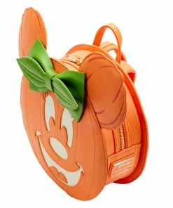 Loungefly Disney Glow Face Minnie Pumpkin Mini Backpack 9 Loungefly Disney Glow Face Minnie Pumpkin Mini Backpack
