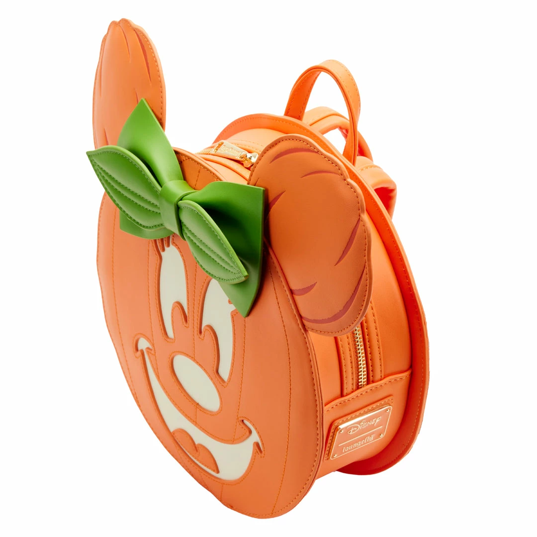 Loungefly Disney Glow Face Minnie Pumpkin Mini Backpack 3 Loungefly Disney Glow Face Minnie Pumpkin Mini Backpack