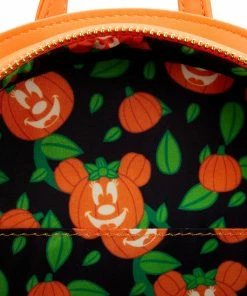 Loungefly Disney Glow Face Minnie Pumpkin Mini Backpack 12 Loungefly Disney Glow Face Minnie Pumpkin Mini Backpack