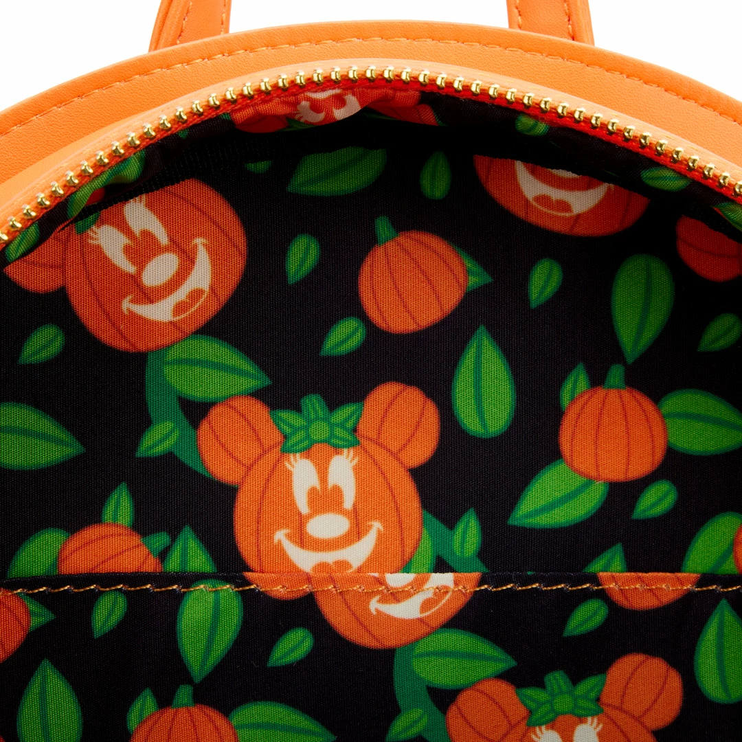 Loungefly Disney Glow Face Minnie Pumpkin Mini Backpack 6 Loungefly Disney Glow Face Minnie Pumpkin Mini Backpack