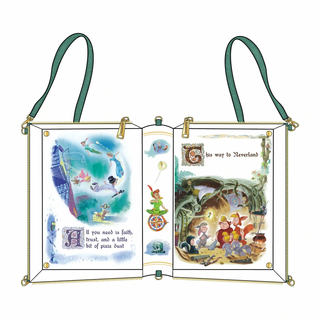 Loungefly Peter Pan Book Convertible Backpack 3 Loungefly Peter Pan Book Convertible Backpack