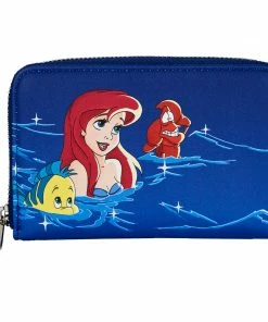 Loungefly Disney The Little Mermaid Ariel Fireworks Zip Around Wallet