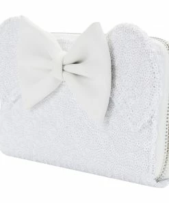 Loungefly Disney Minnie Sequin Wedding Zip Around Wallet