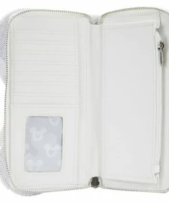 Loungefly Disney Minnie Sequin Wedding Zip Around Wallet