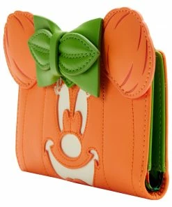 Loungefly Disney Glow Face Pumpkin Minnie Flap Wallet 7 Loungefly Disney Glow Face Pumpkin Minnie Flap Wallet