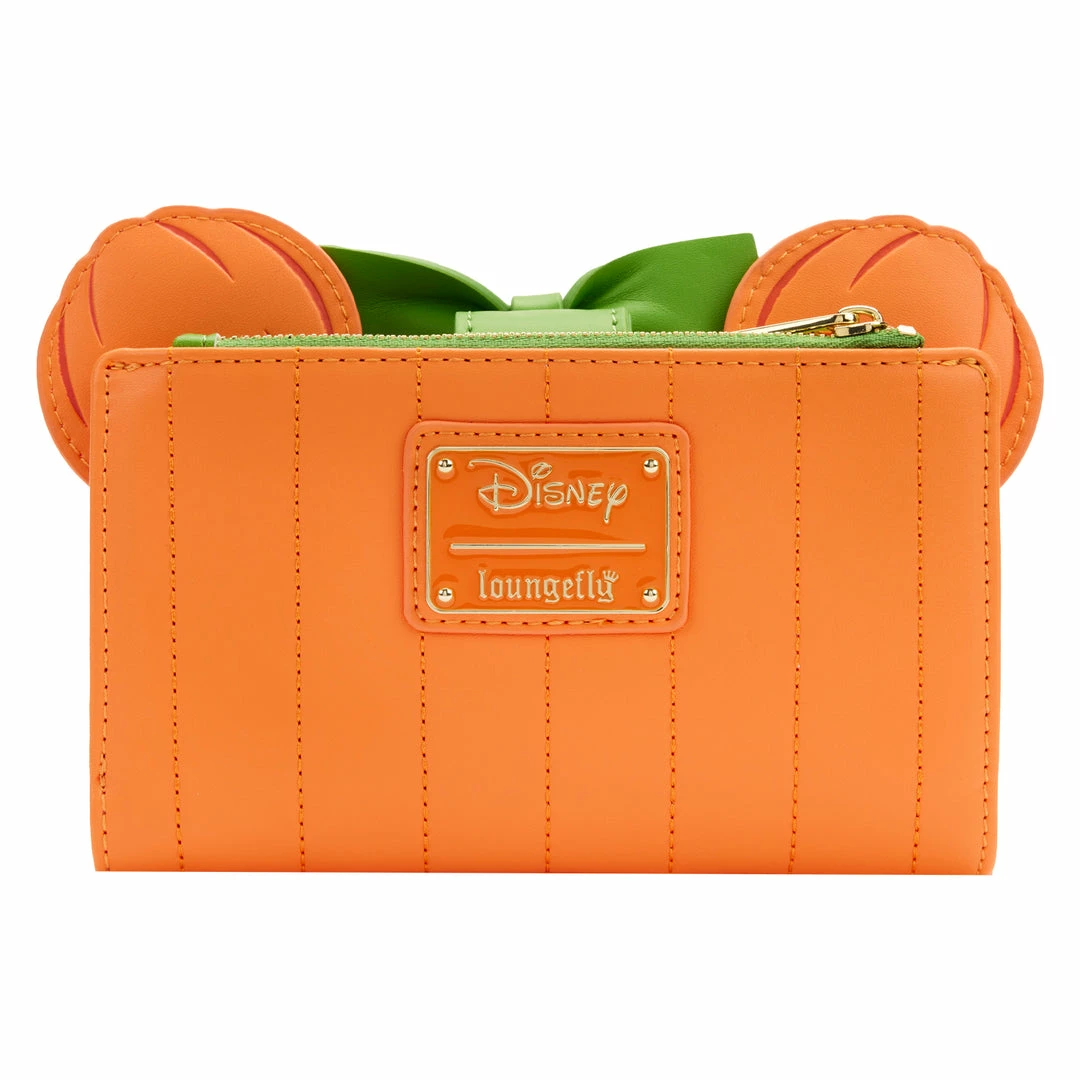Loungefly Disney Glow Face Pumpkin Minnie Flap Wallet 4 Loungefly Disney Glow Face Pumpkin Minnie Flap Wallet