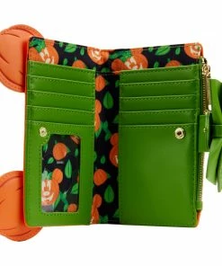 Loungefly Disney Glow Face Pumpkin Minnie Flap Wallet 9 Loungefly Disney Glow Face Pumpkin Minnie Flap Wallet