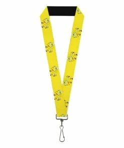 Buckle-Down Mocking Spongebob Pose Yellow Lanyard