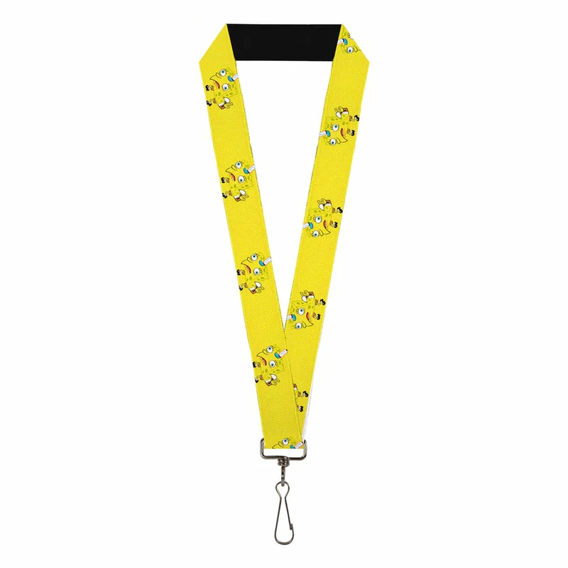 Buckle-Down Mocking Spongebob Pose Yellow Lanyard 1 Buckle-Down Mocking Spongebob Pose Yellow Lanyard