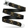 Buckle-Down Pirates Of The Caribbean Dead Man Tell No Tales Skull Icon Seatbelt Belt