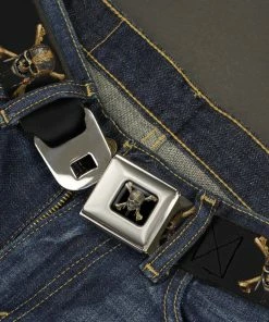 Buckle-Down Pirates Of The Caribbean Dead Man Tell No Tales Skull Icon Seatbelt Belt