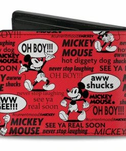 Buckle-Down Mickey Mouse Poses And Quotes Collage - Bi-Fold Wallet 5 Buckle-Down Mickey Mouse Poses And Quotes Collage - Bi-Fold Wallet